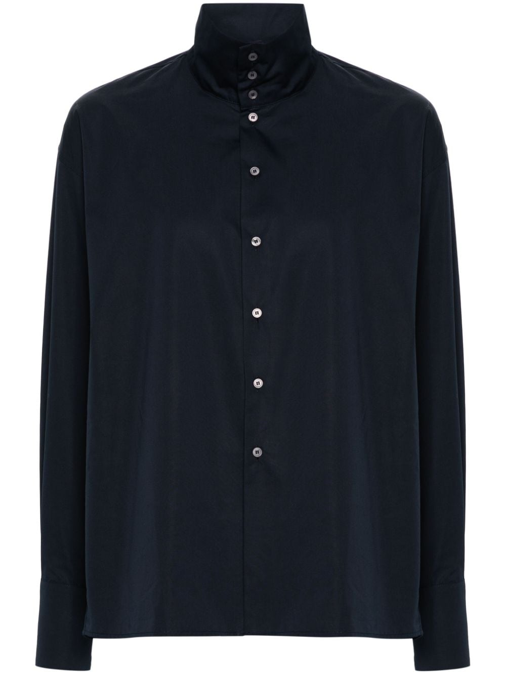 Fabiana Filippi high-neck poplin shirt - Blue von Fabiana Filippi