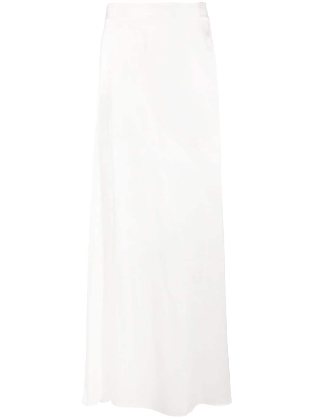 Fabiana Filippi high-waisted satin maxi skirt - White von Fabiana Filippi