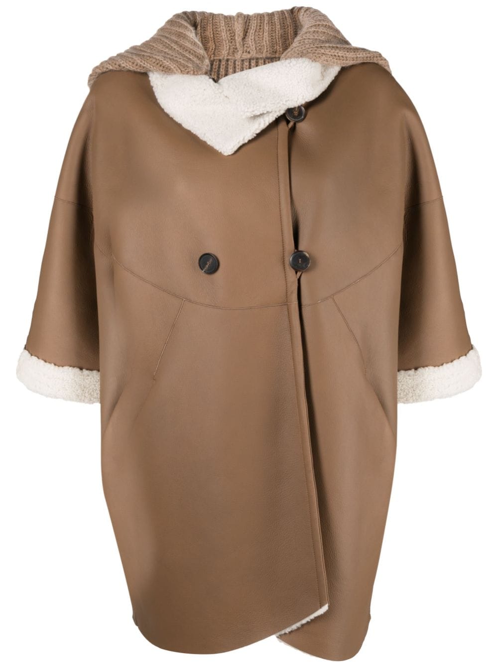 Fabiana Filippi hooded shearling jacket - Brown von Fabiana Filippi