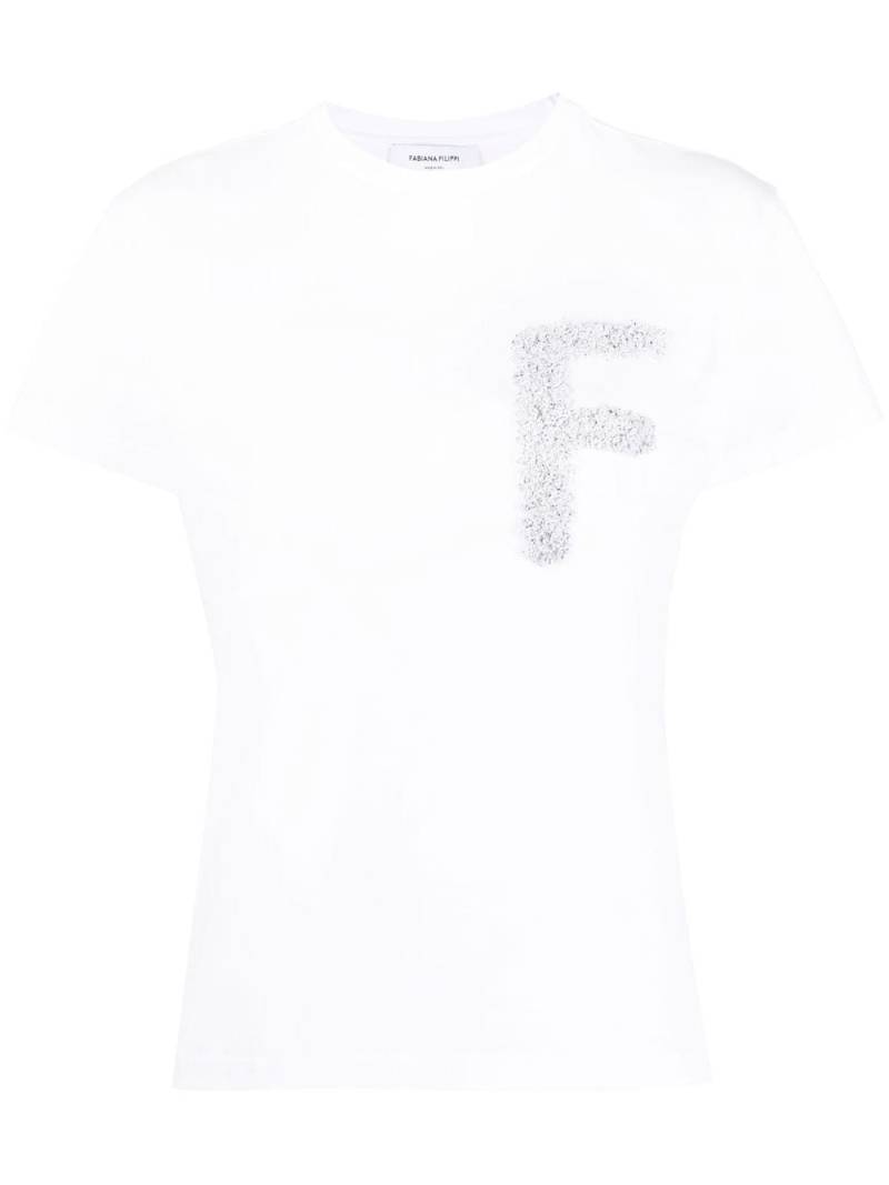 Fabiana Filippi letter-patch T-shirt - White von Fabiana Filippi