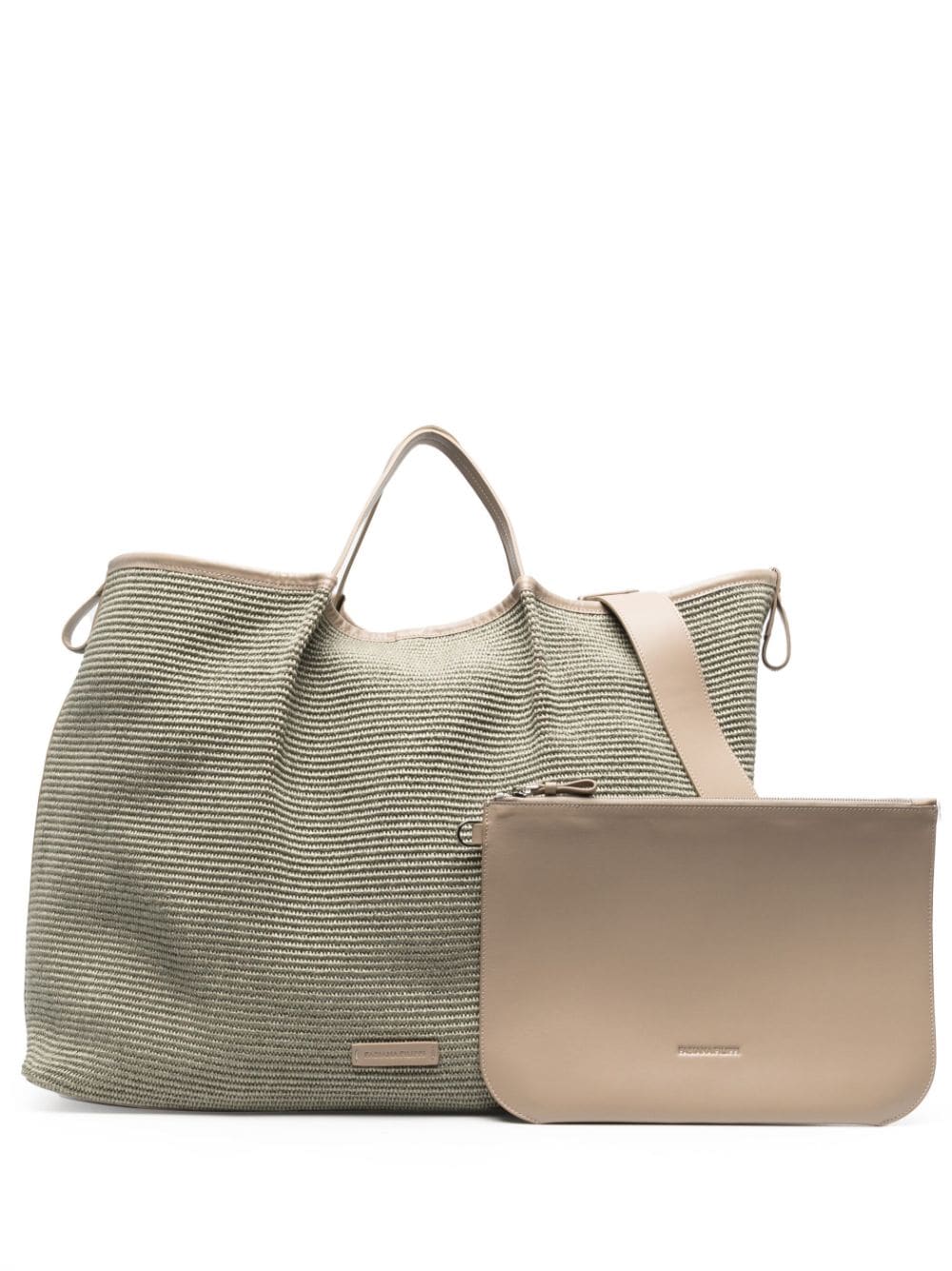 Fabiana Filippi logo-patch tote bag - Green von Fabiana Filippi