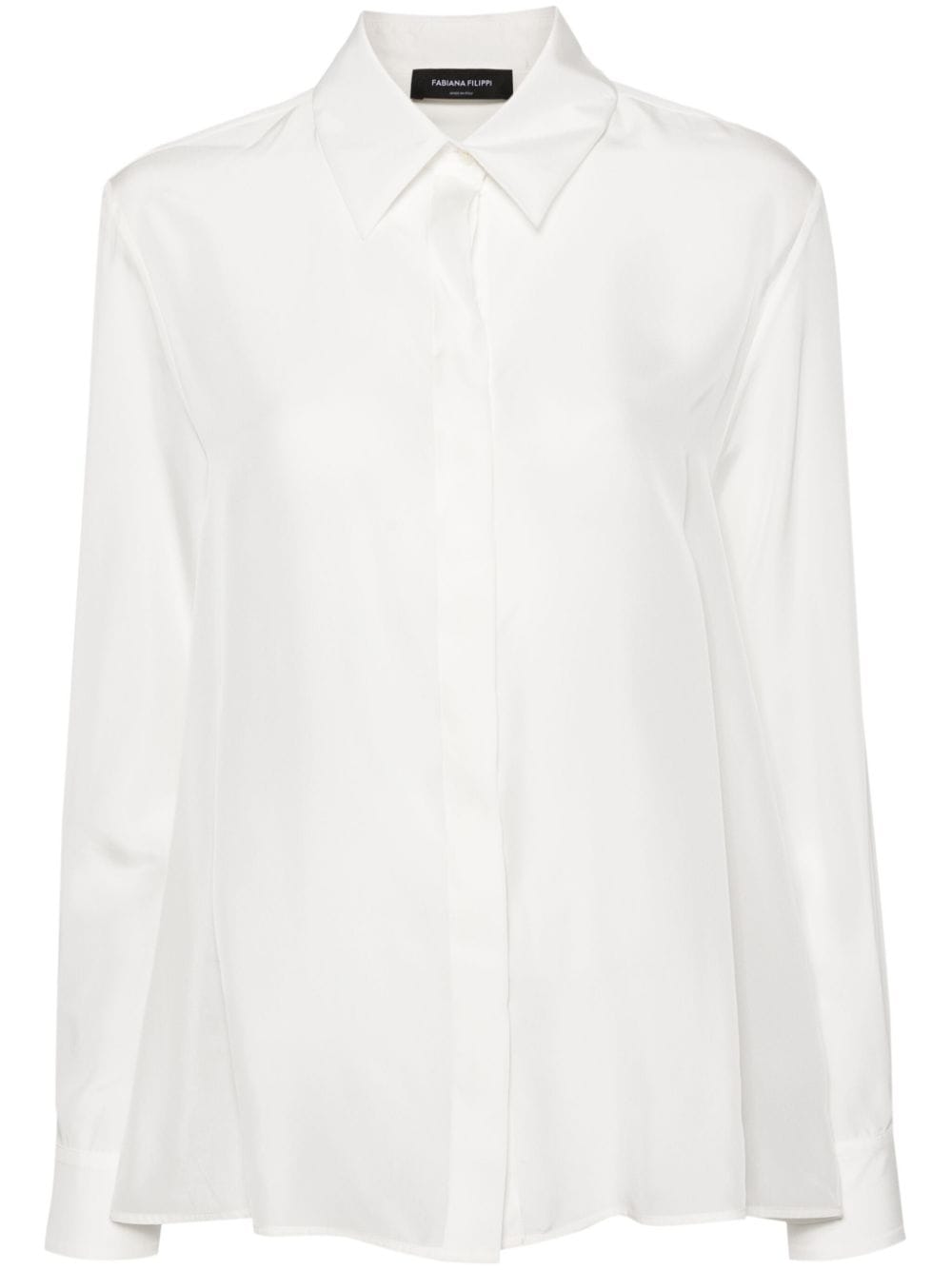 Fabiana Filippi long-sleeve silk shirt - White von Fabiana Filippi
