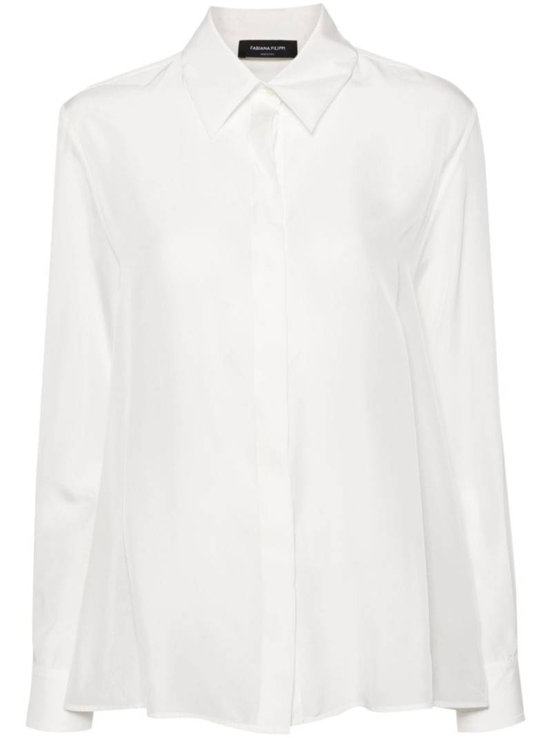 Fabiana Filippi long-sleeve silk shirt - White von Fabiana Filippi