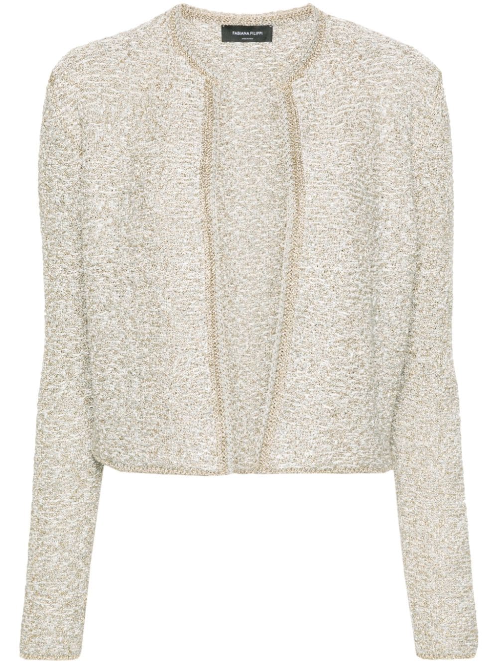 Fabiana Filippi lurex-detail bouclé cardigan - Gold von Fabiana Filippi