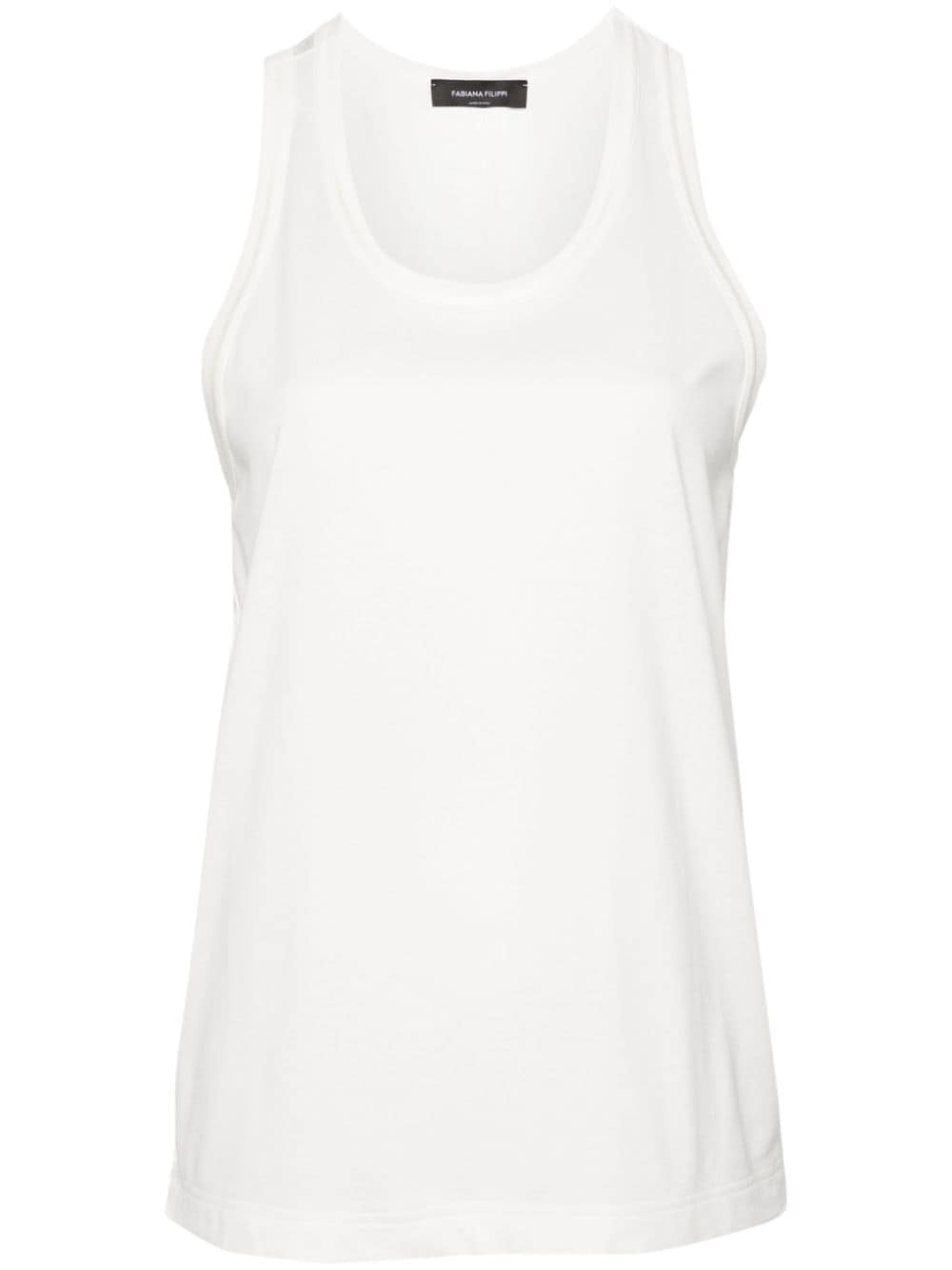 Fabiana Filippi panelled cotton tank top - White von Fabiana Filippi