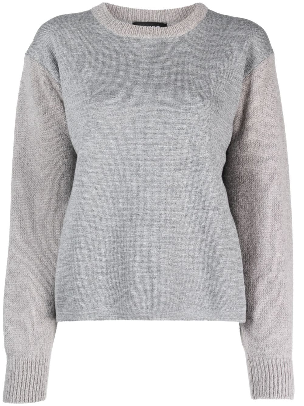 Fabiana Filippi panelled crew-neck jumper - Grey von Fabiana Filippi