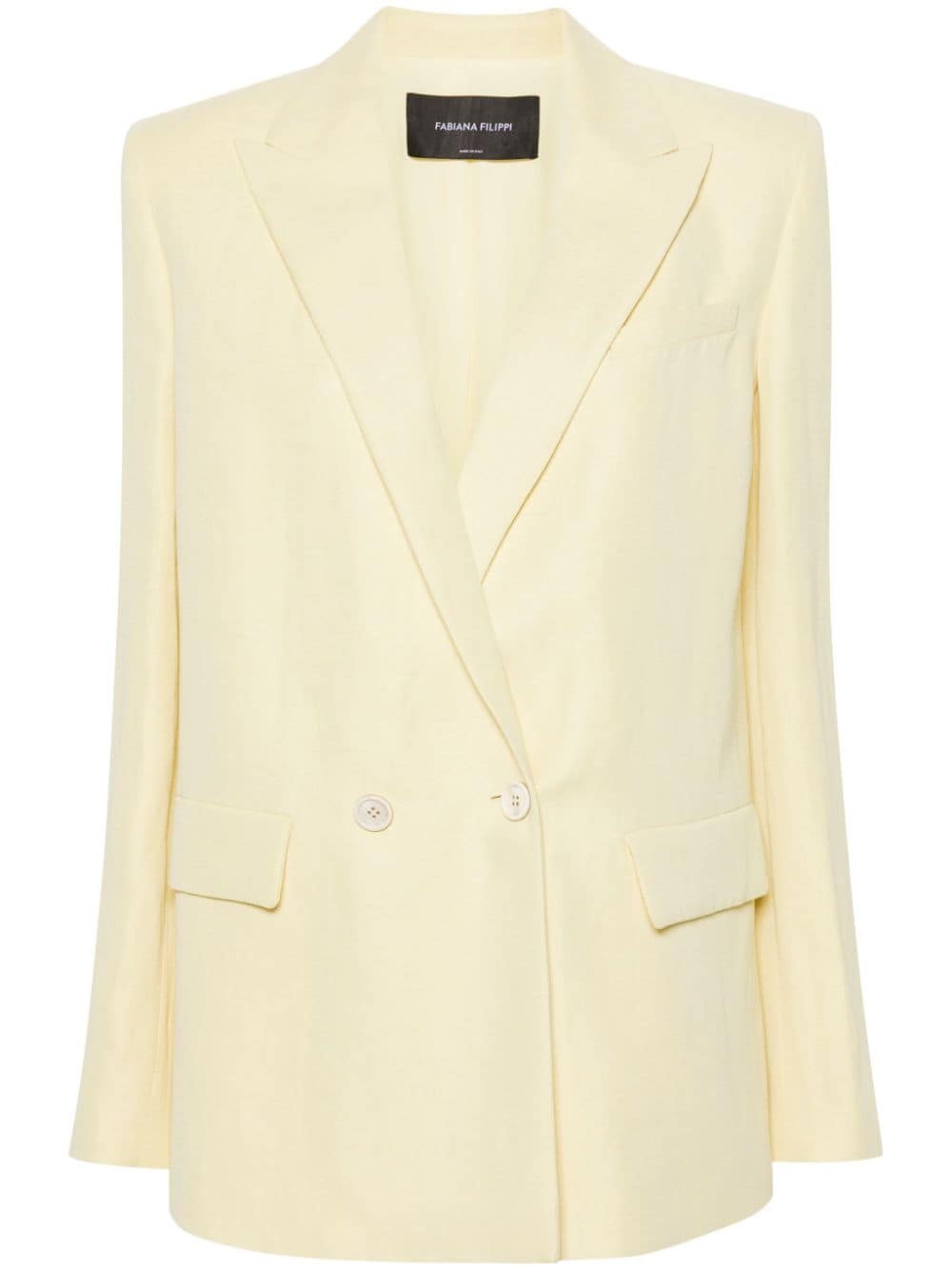 Fabiana Filippi peak-lapels double-breasted blazer - Yellow von Fabiana Filippi