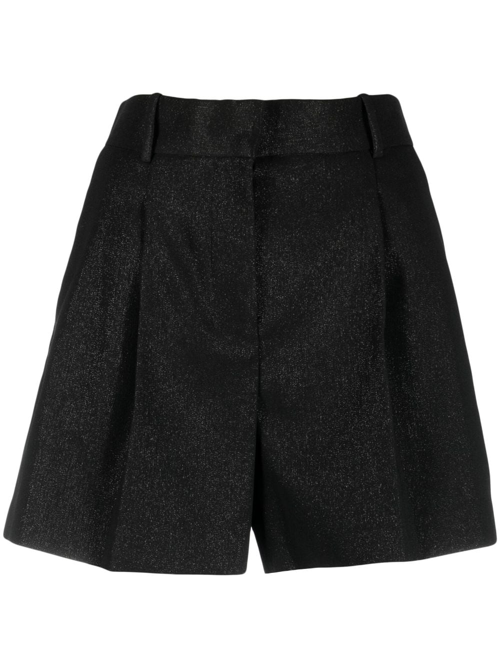 Fabiana Filippi pleat-detail high-waisted shorts - Black von Fabiana Filippi