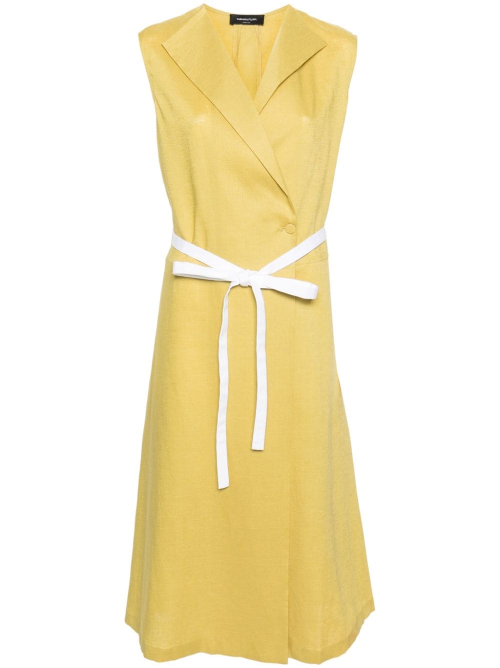 Fabiana Filippi poplin linen wrap dress - Yellow von Fabiana Filippi