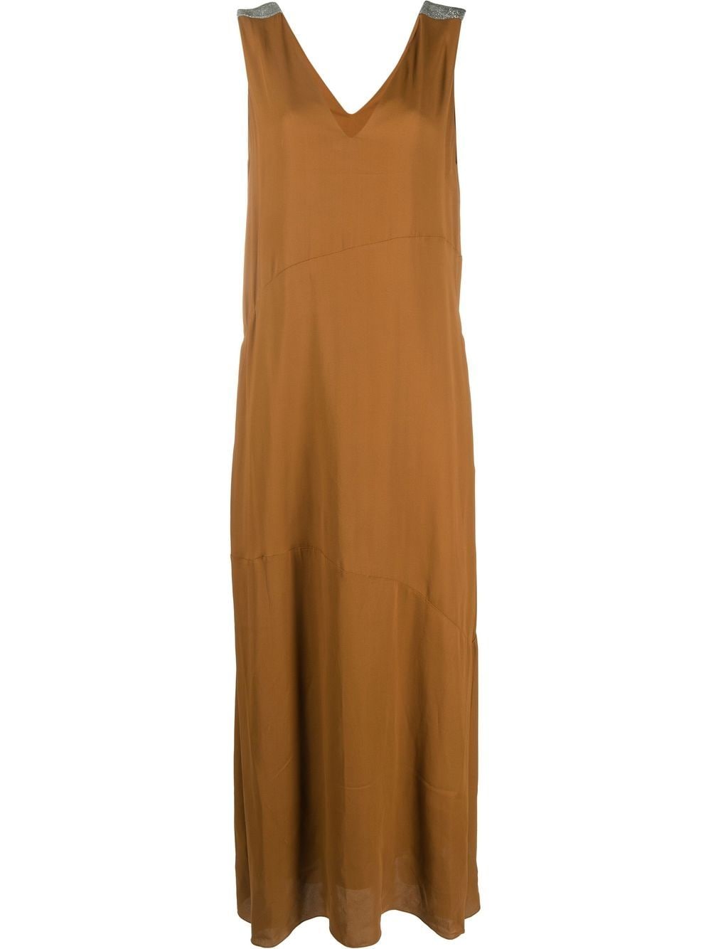 Fabiana Filippi rhinestone-embellished sleeveless maxi dress - Brown von Fabiana Filippi