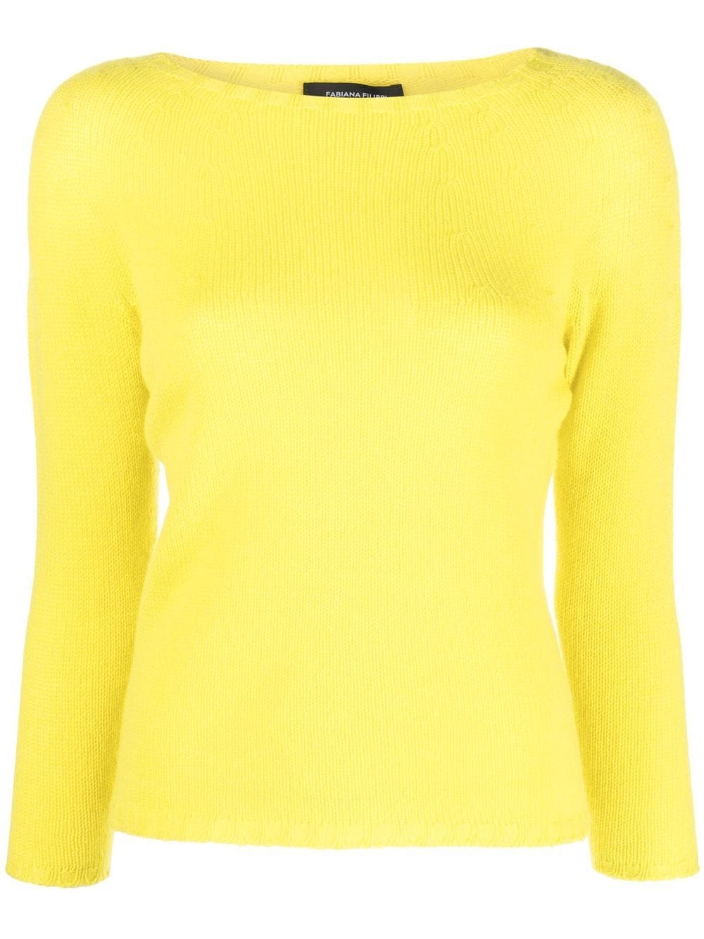 Fabiana Filippi ribbed-knit cashmere jumper - Yellow von Fabiana Filippi