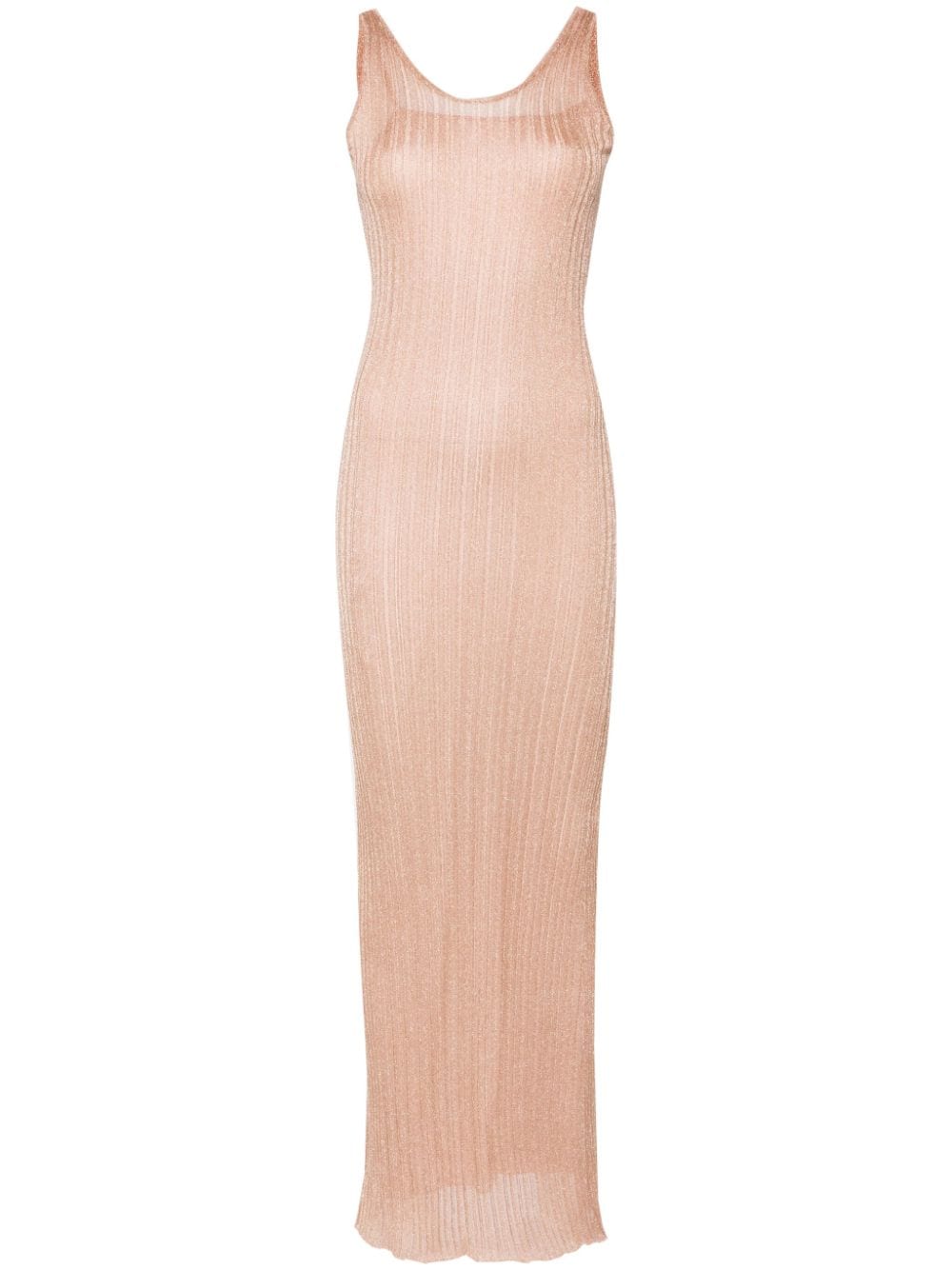 Fabiana Filippi ribbed lurex slip dress - Orange von Fabiana Filippi