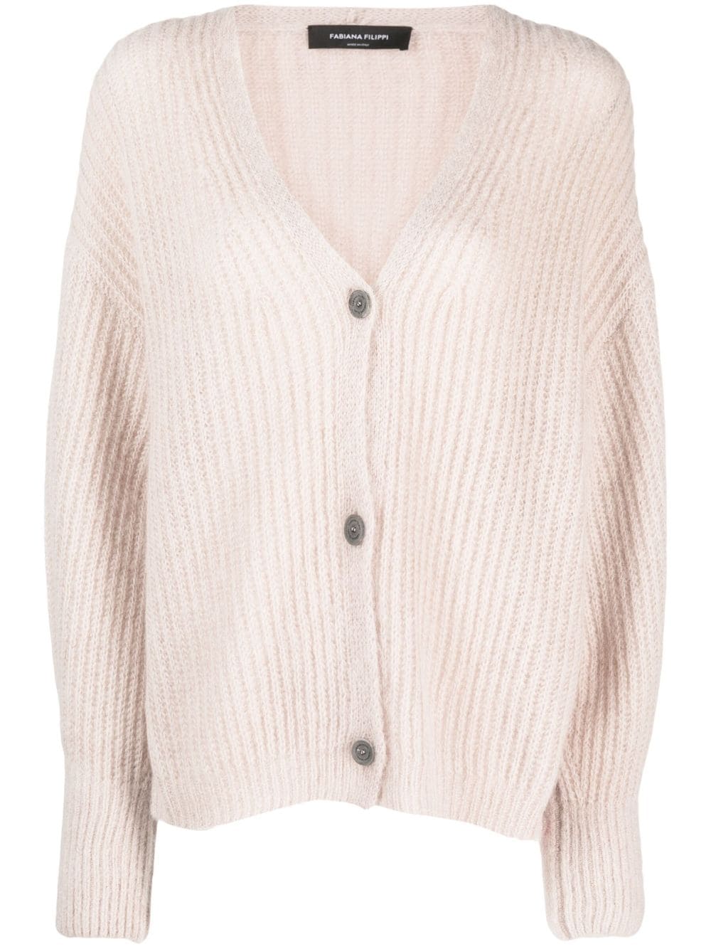 Fabiana Filippi ribbed wool-blend cardigan - Neutrals von Fabiana Filippi