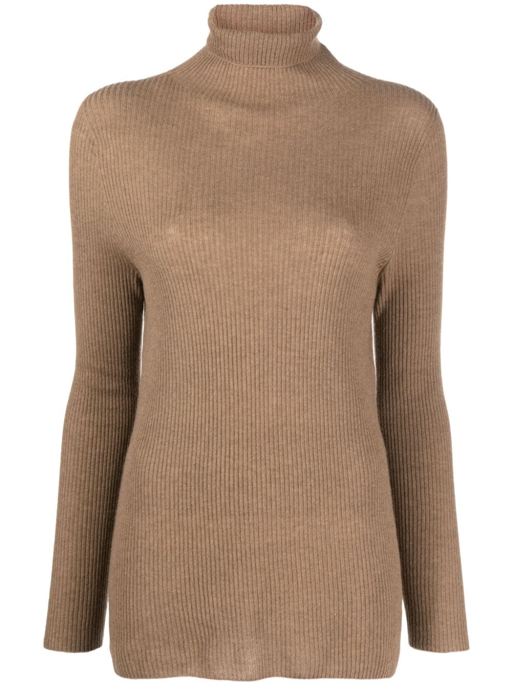 Fabiana Filippi roll-neck ribbed-knit jumper - Brown von Fabiana Filippi