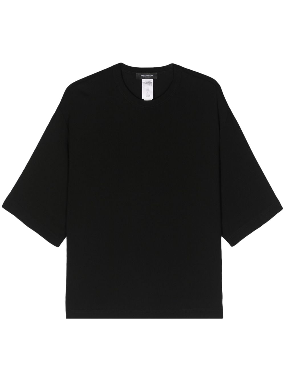 Fabiana Filippi round-neck crepe blouse - Black von Fabiana Filippi