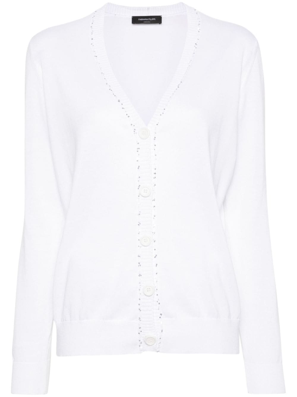 Fabiana Filippi sequin-detail cotton cardigan - White von Fabiana Filippi