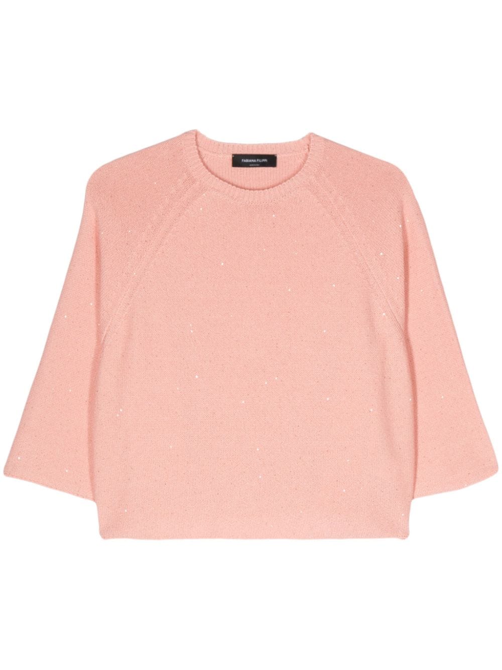 Fabiana Filippi sequin-embellished knitted jumper - Pink von Fabiana Filippi