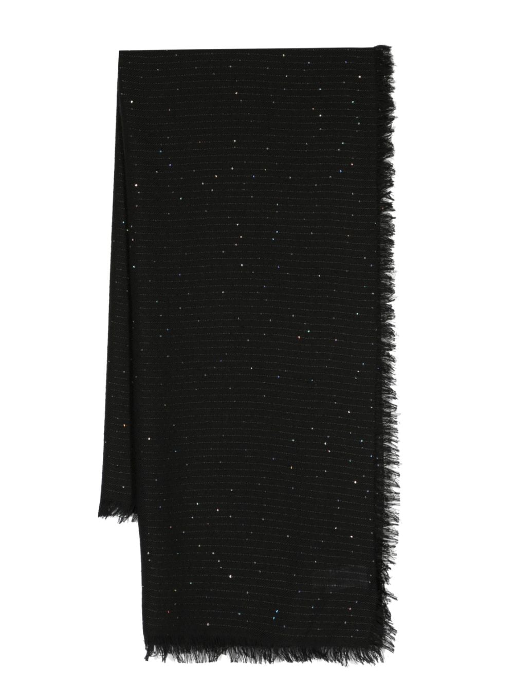 Fabiana Filippi sequin-embellished ribbed scarf - Black von Fabiana Filippi