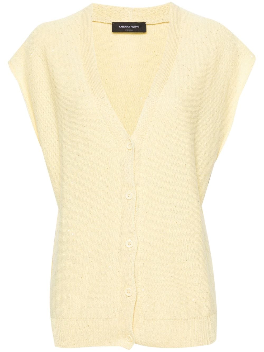 Fabiana Filippi sequined V-neck vest - Yellow von Fabiana Filippi