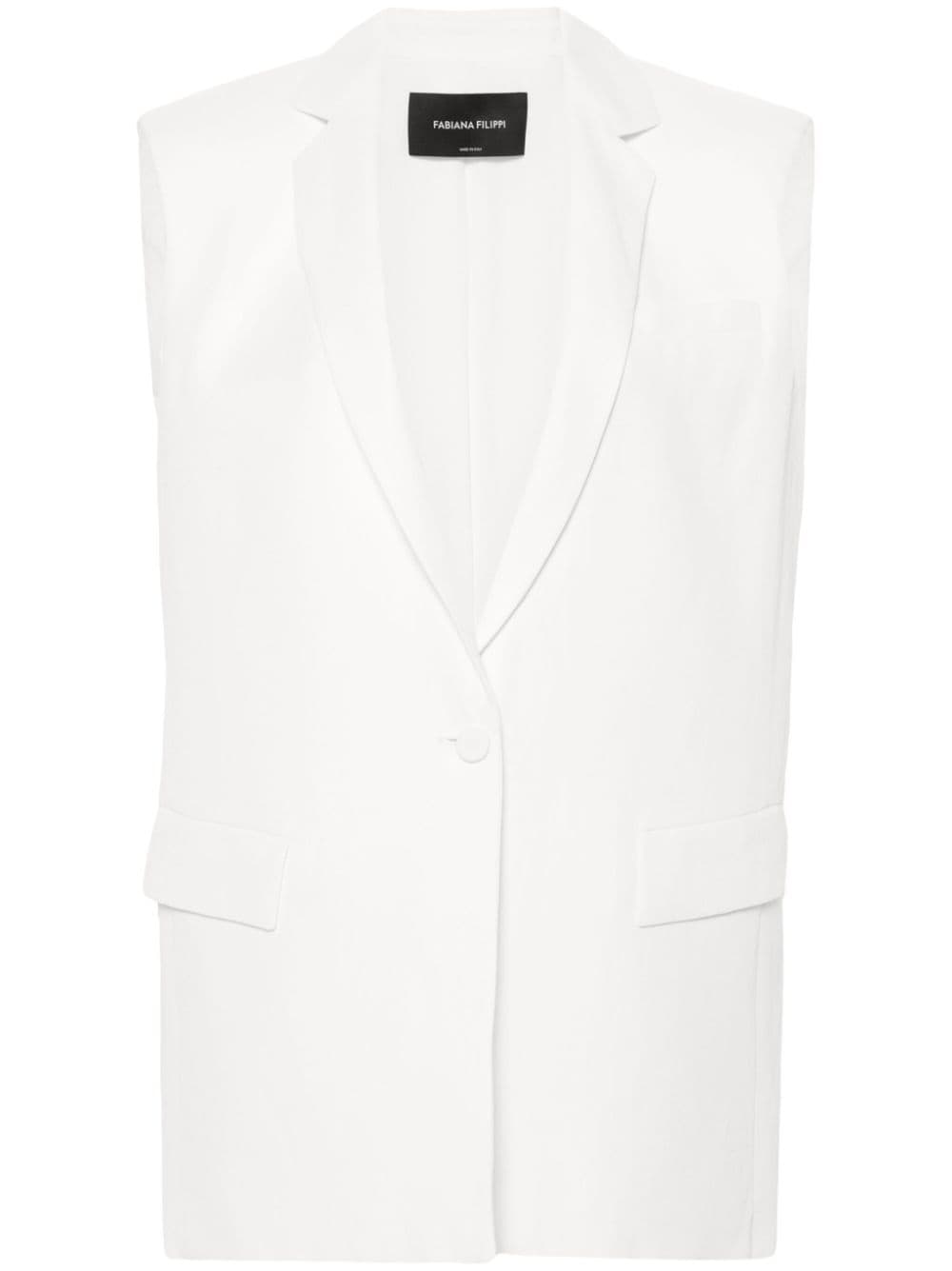 Fabiana Filippi single-breasted sleeveless blazer - Neutrals von Fabiana Filippi