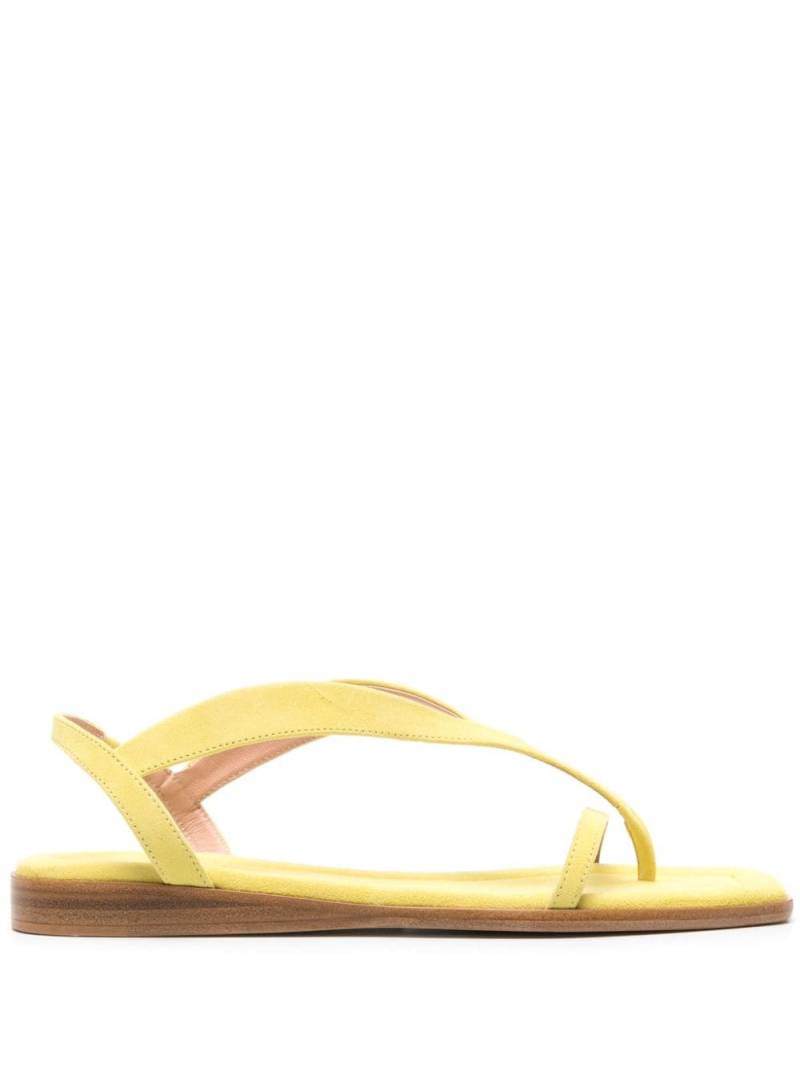 Fabiana Filippi slingback suede flat sandals - Yellow von Fabiana Filippi