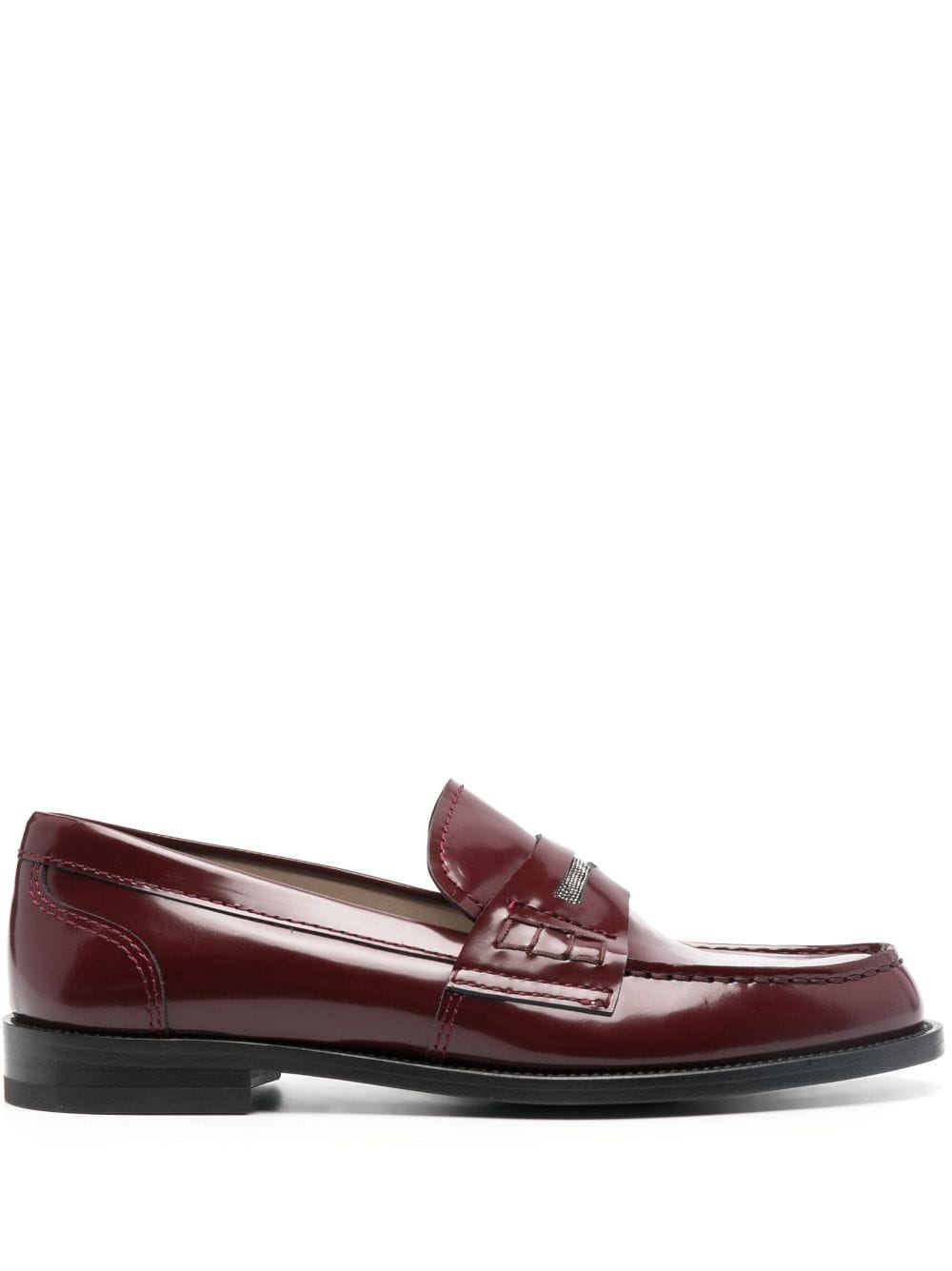 Fabiana Filippi slip-on calf leather loafers - Red von Fabiana Filippi