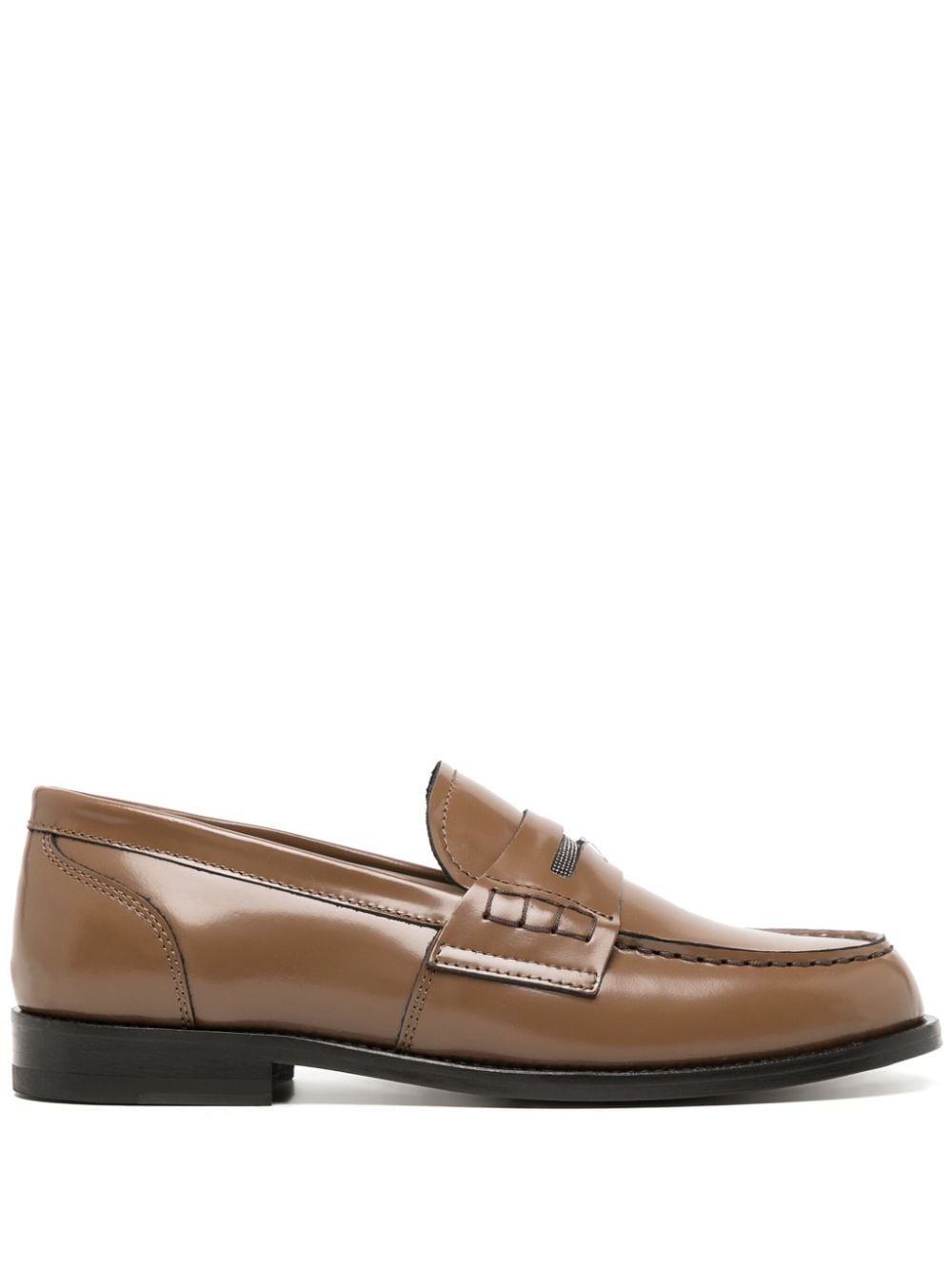 Fabiana Filippi slip-on leather loafers - Brown von Fabiana Filippi