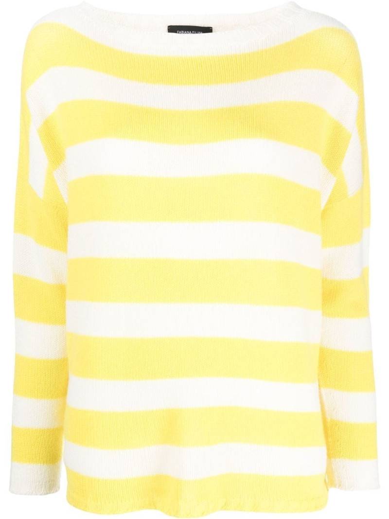 Fabiana Filippi striped cashmere jumper - Yellow von Fabiana Filippi