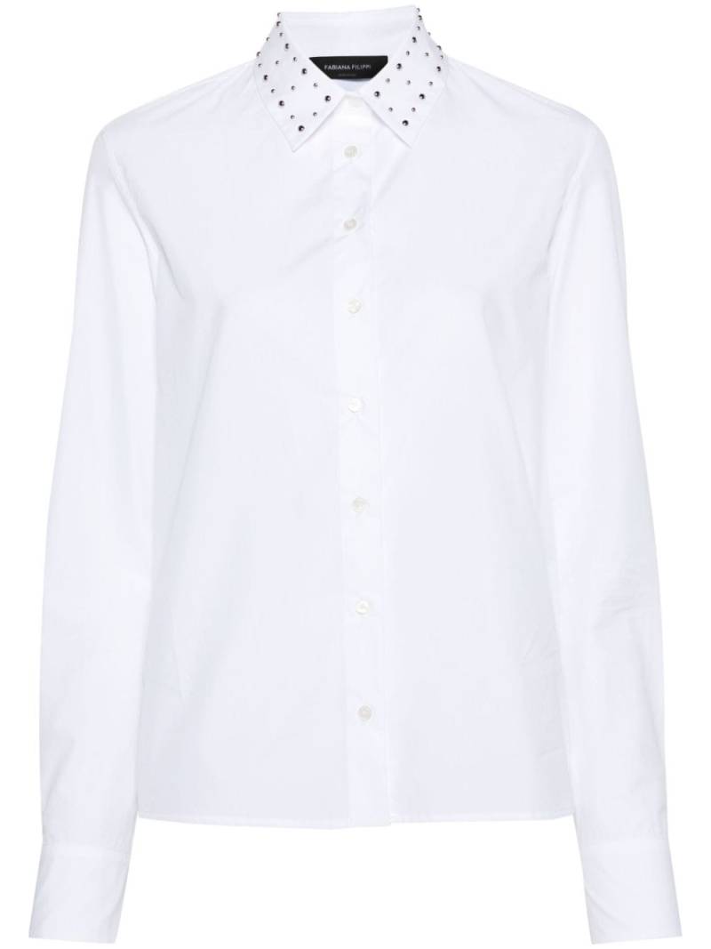 Fabiana Filippi stud-detail cotton shirt - White von Fabiana Filippi