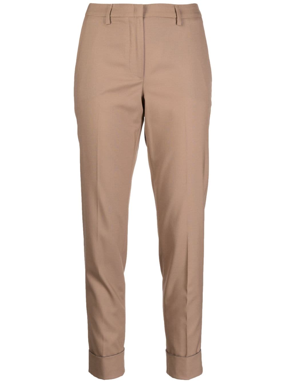 Fabiana Filippi tapered-leg cropped trousers - Brown von Fabiana Filippi