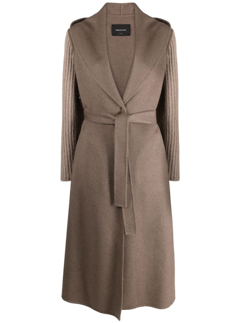 Fabiana Filippi tied-waist cashmere coat - Brown von Fabiana Filippi