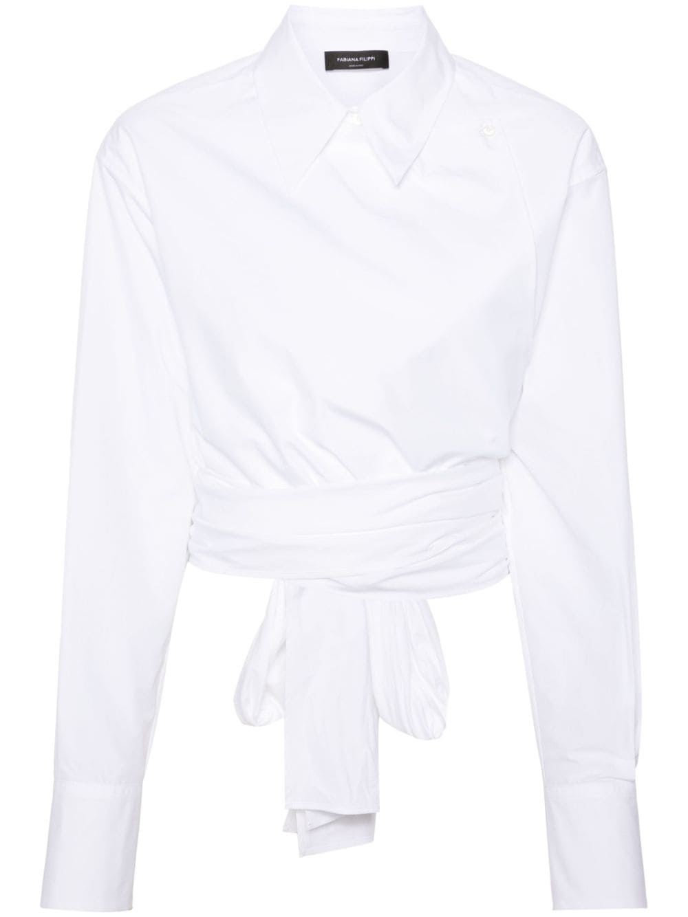 Fabiana Filippi wrap-design cotton shirt - White von Fabiana Filippi