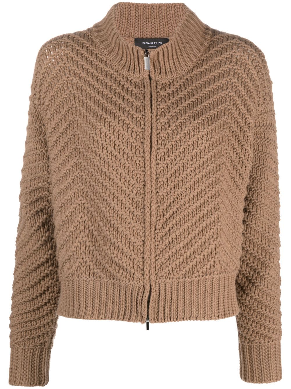 Fabiana Filippi zip-up cashmere cardigan - Brown von Fabiana Filippi