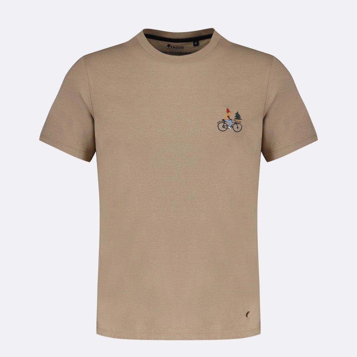 F23ts0105 Arcy T-shirt Cotton-l Herren Beige L von Faguo