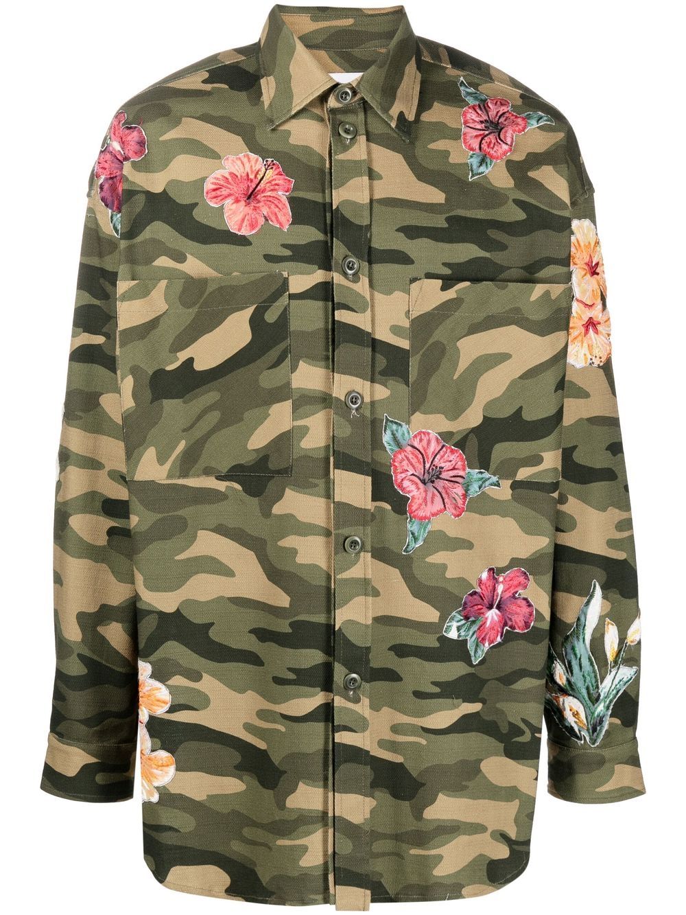 Faith Connexion floral camouflage-print shirt - Green von Faith Connexion