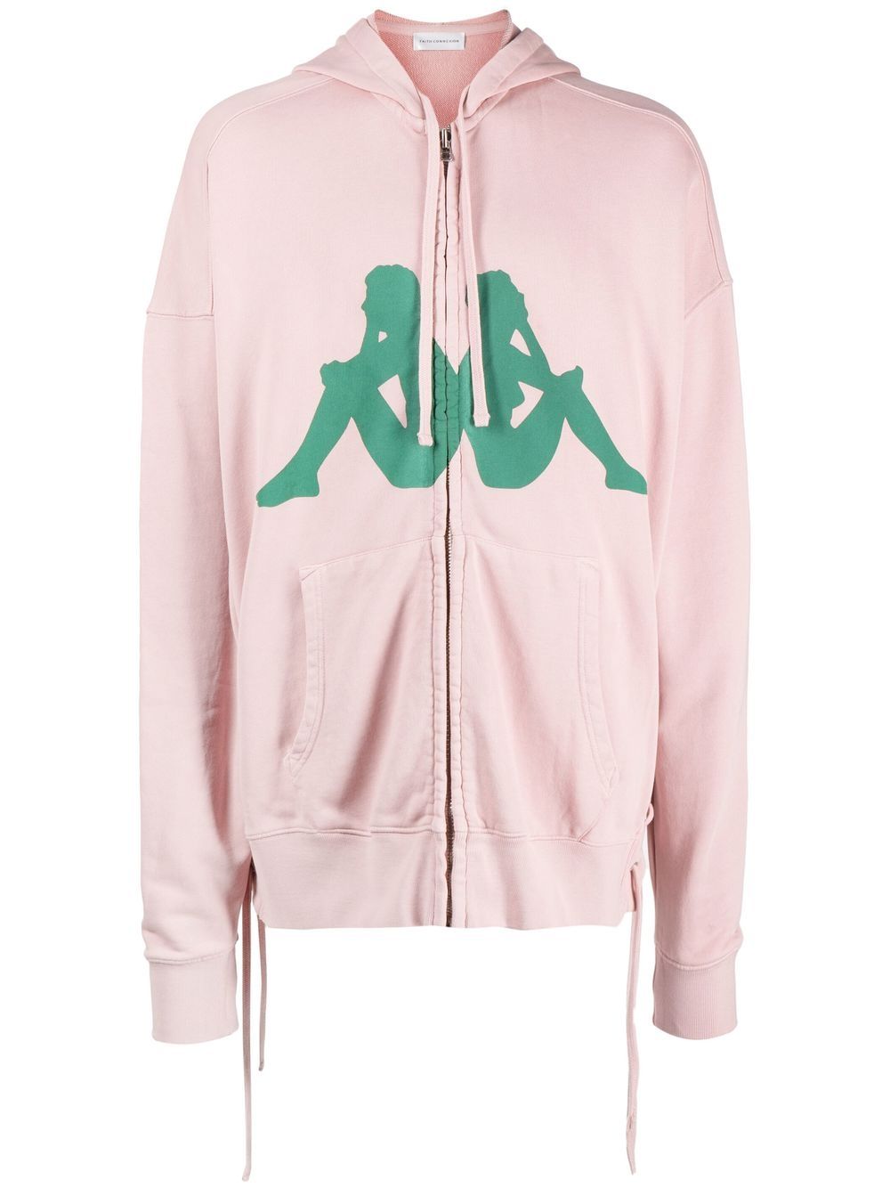 Faith Connexion logo-print zip-up hoodie - Pink von Faith Connexion