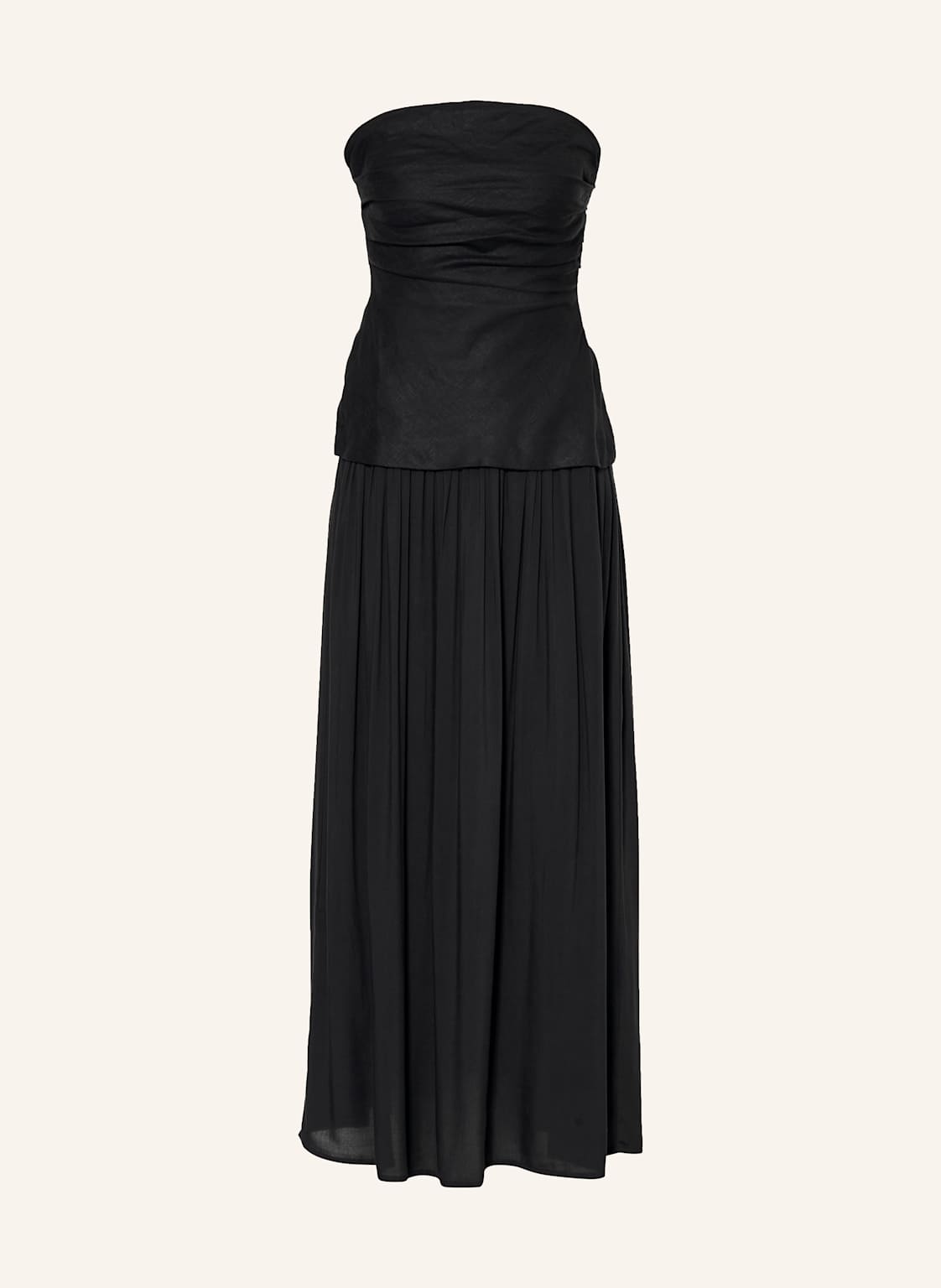 Faithfull The Brand Kleid Hedy Im Materialmix schwarz von Faithfull the Brand