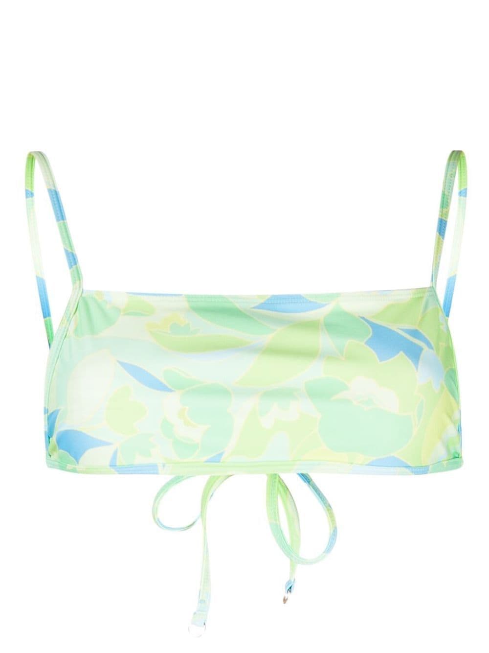 Faithfull the Brand Cassia galarosa-print bikini top - Green von Faithfull the Brand