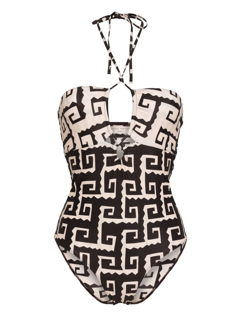 Faithfull the Brand Ola halterneck swimsuit - Brown von Faithfull the Brand