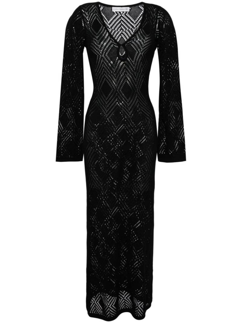 Faithfull the Brand Serena geometric-pattern knitted dress - Black von Faithfull the Brand