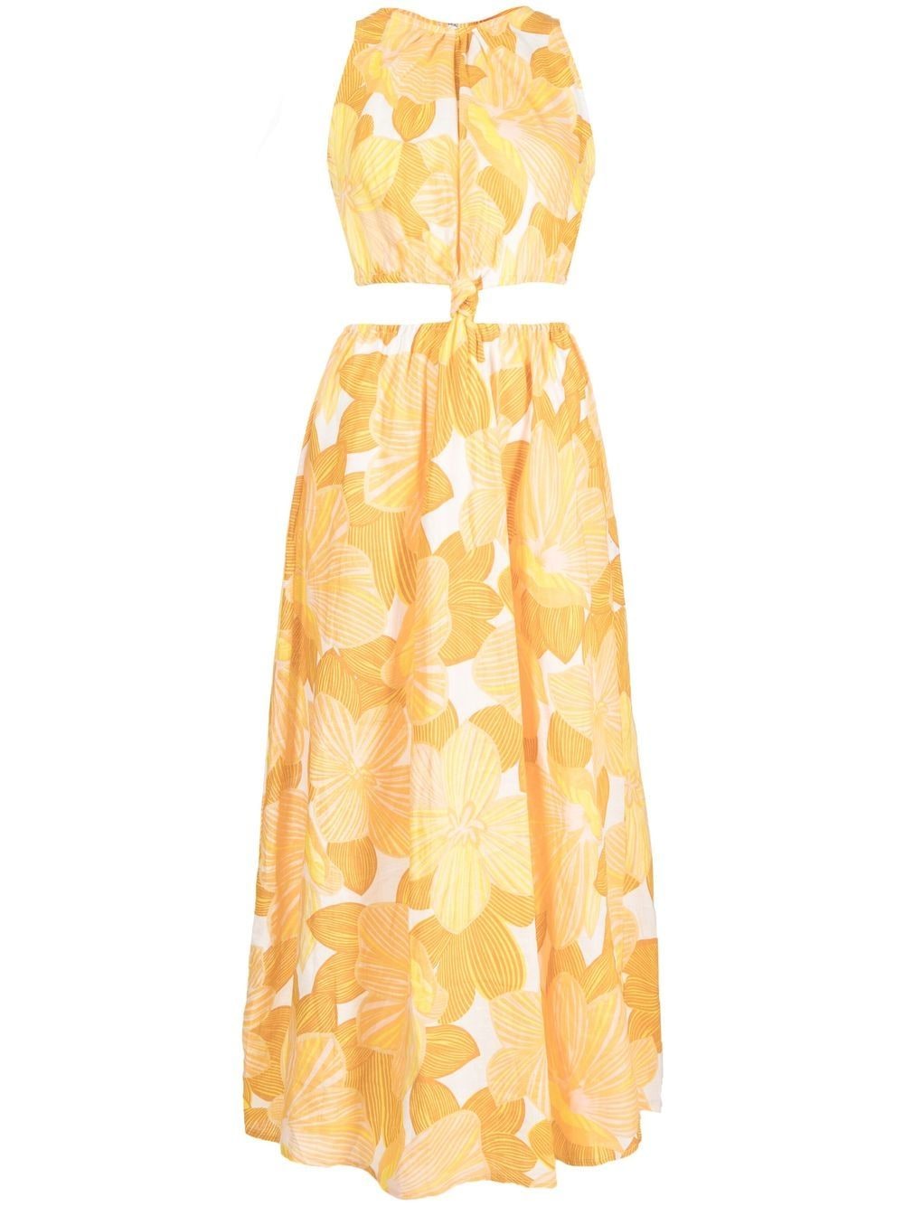 Faithfull the Brand Zeta cut-out detail dress - Yellow von Faithfull the Brand