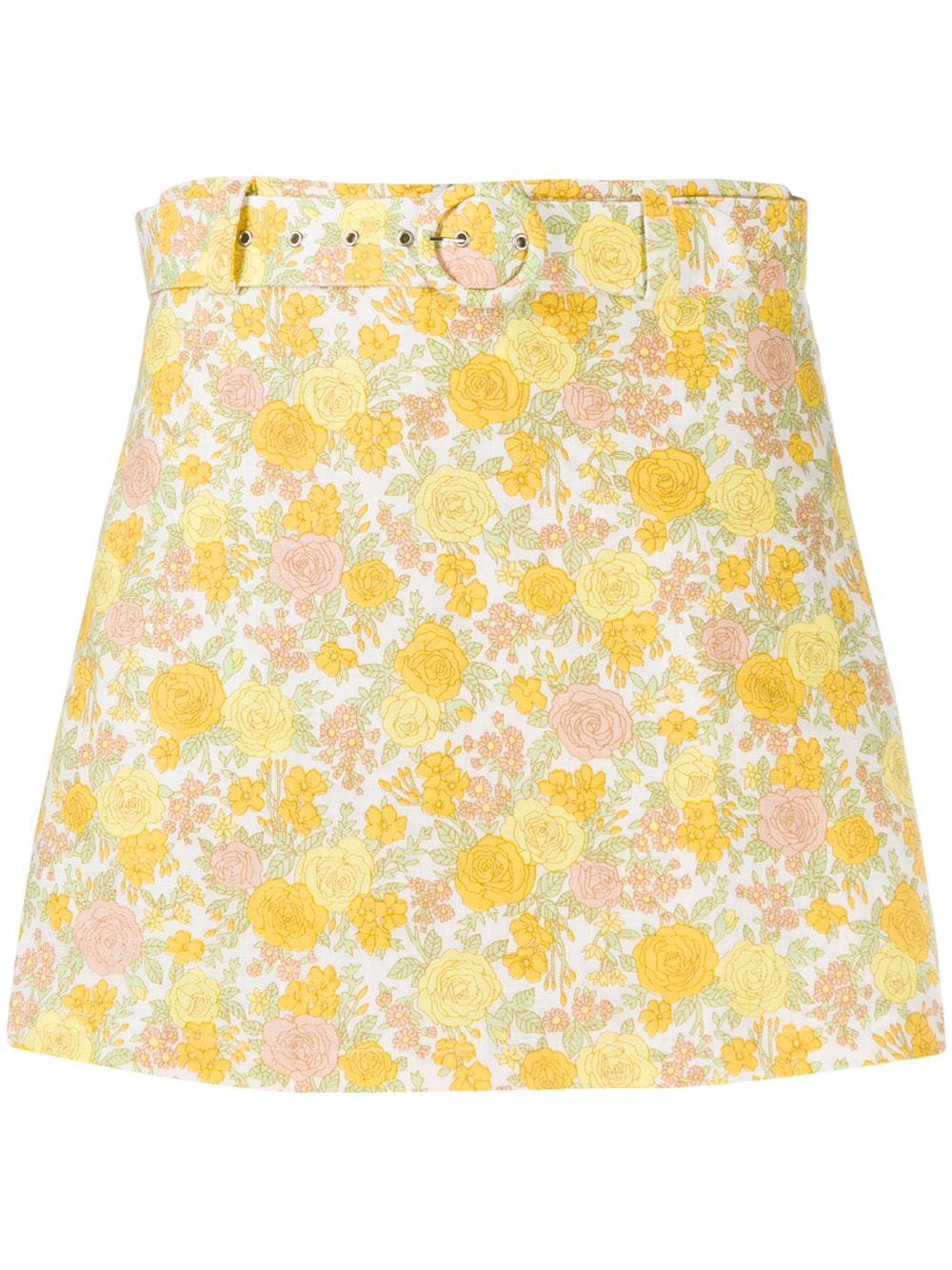 Faithfull the Brand floral print belted shorts - Yellow von Faithfull the Brand