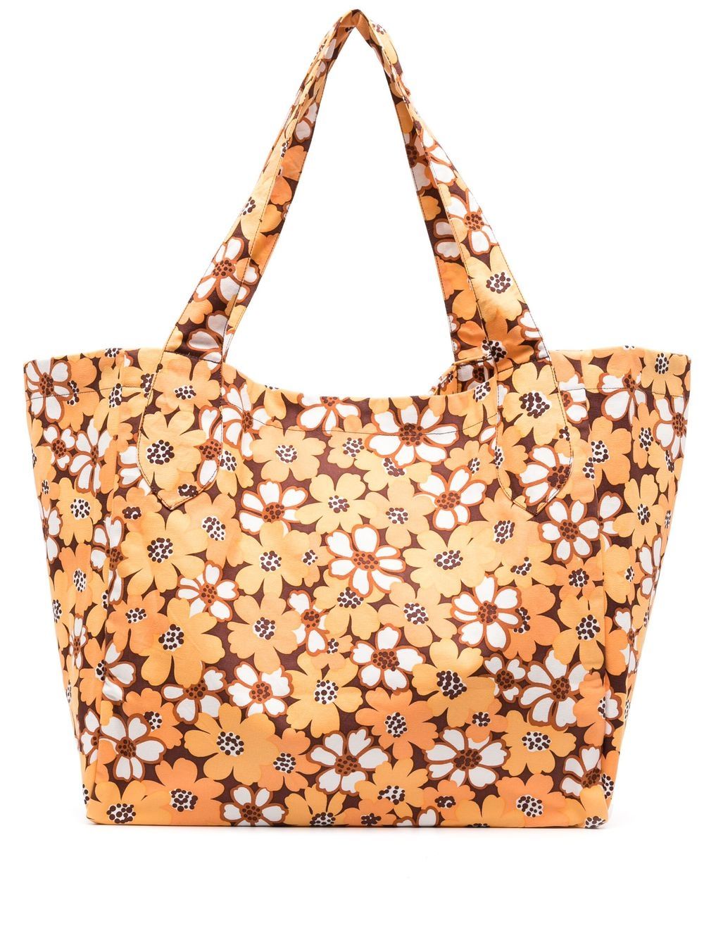 Faithfull the Brand floral-print cotton shoulder bag - Orange von Faithfull the Brand