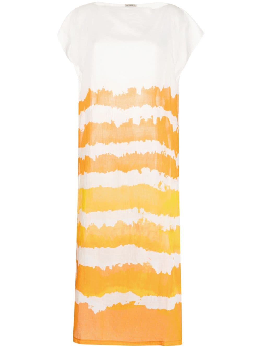 Faliero Sarti cap-sleeve cotton long dress - Yellow von Faliero Sarti