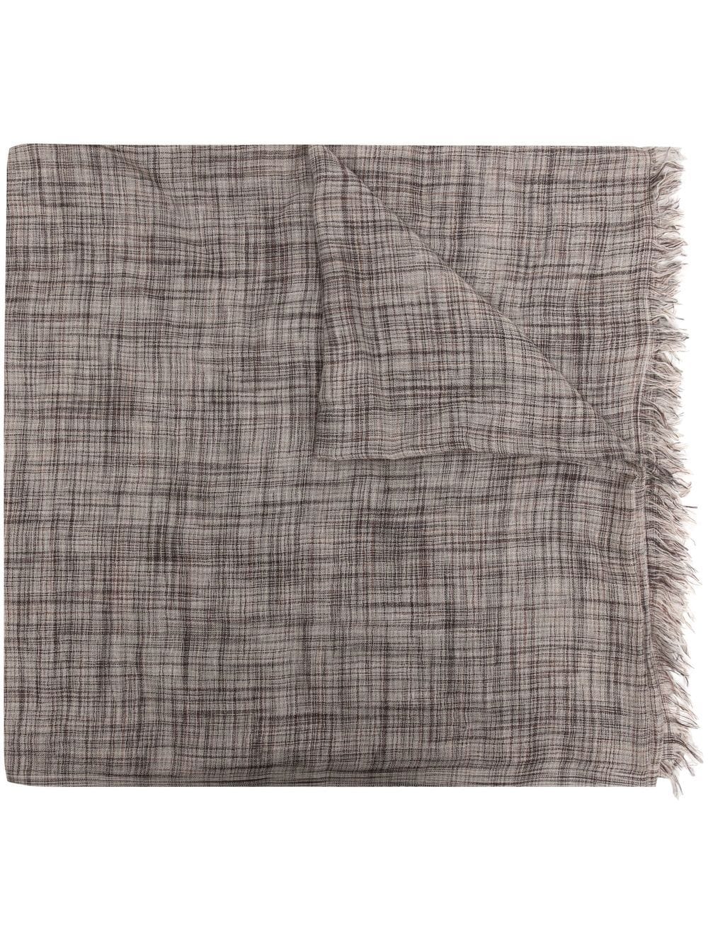 Faliero Sarti check-print scarf - Brown von Faliero Sarti