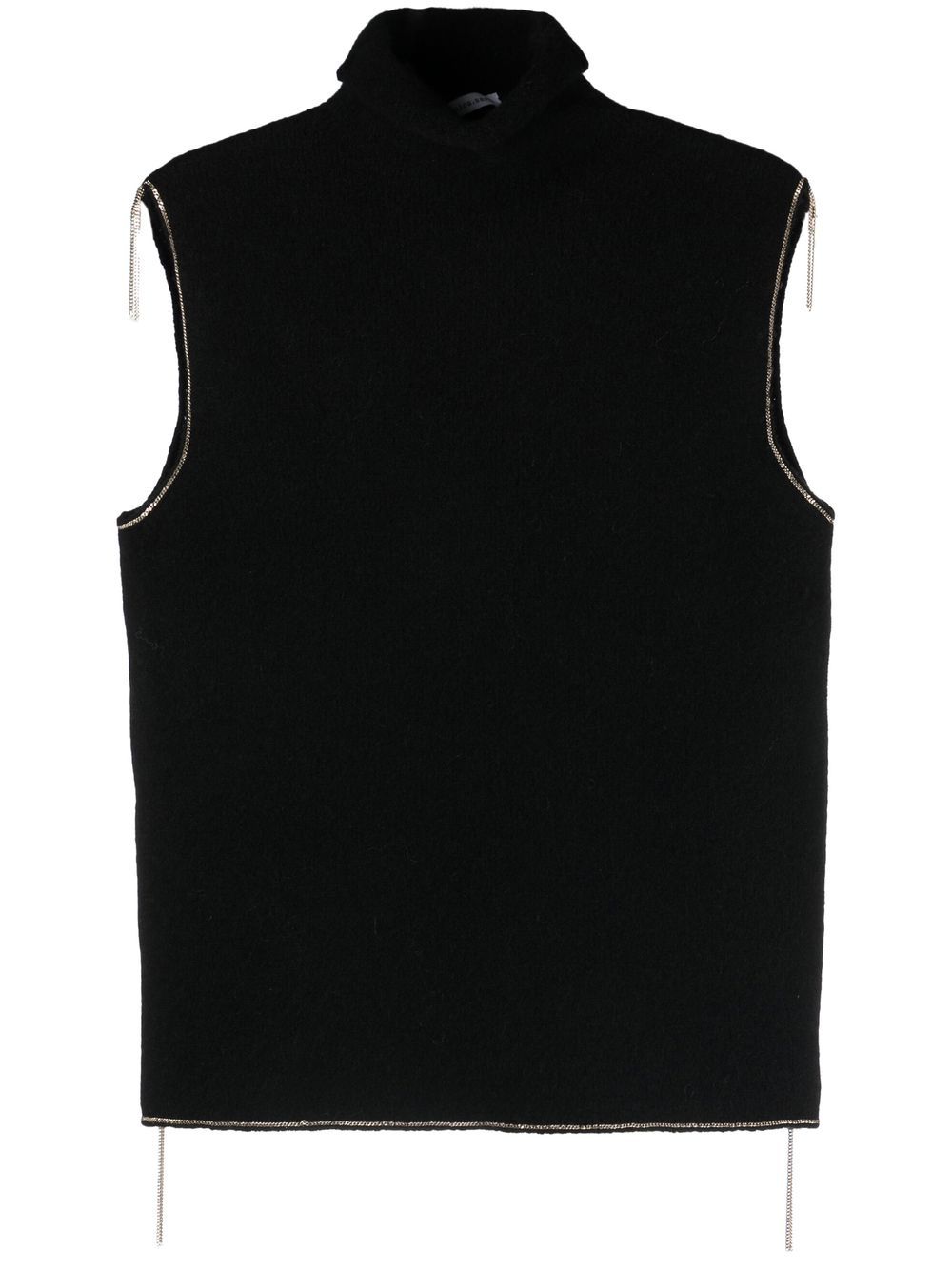 Faliero Sarti contrasting-trim sleeveless sweater - Black von Faliero Sarti