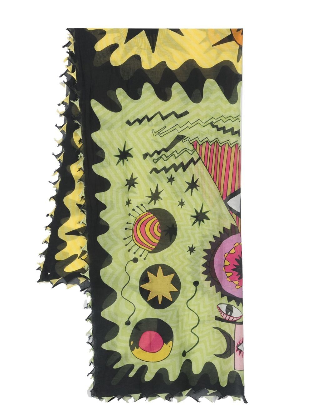 Faliero Sarti graphic-print scarve - Yellow von Faliero Sarti