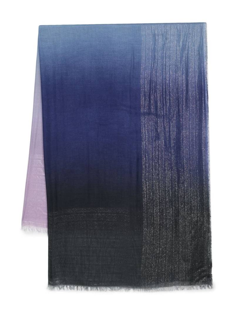 Faliero Sarti metallic-finish gradient scarf - Blue von Faliero Sarti