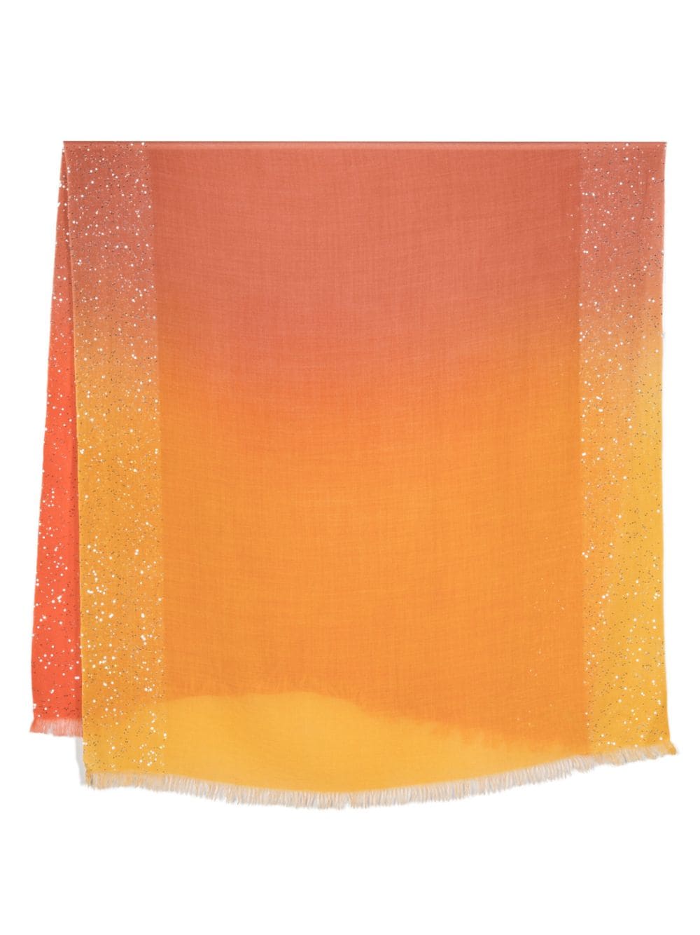 Faliero Sarti ombré-effect frayed scarf - Orange von Faliero Sarti