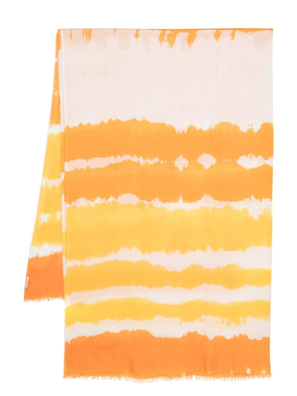 Faliero Sarti tie-dye silk-blend scarf - Yellow